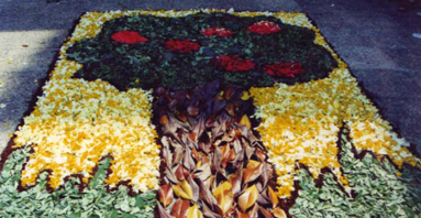 12.- Alfombras de flores