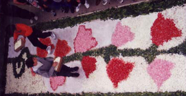 12.- Alfombras de flores