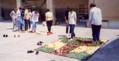 12.- Alfombras de flores